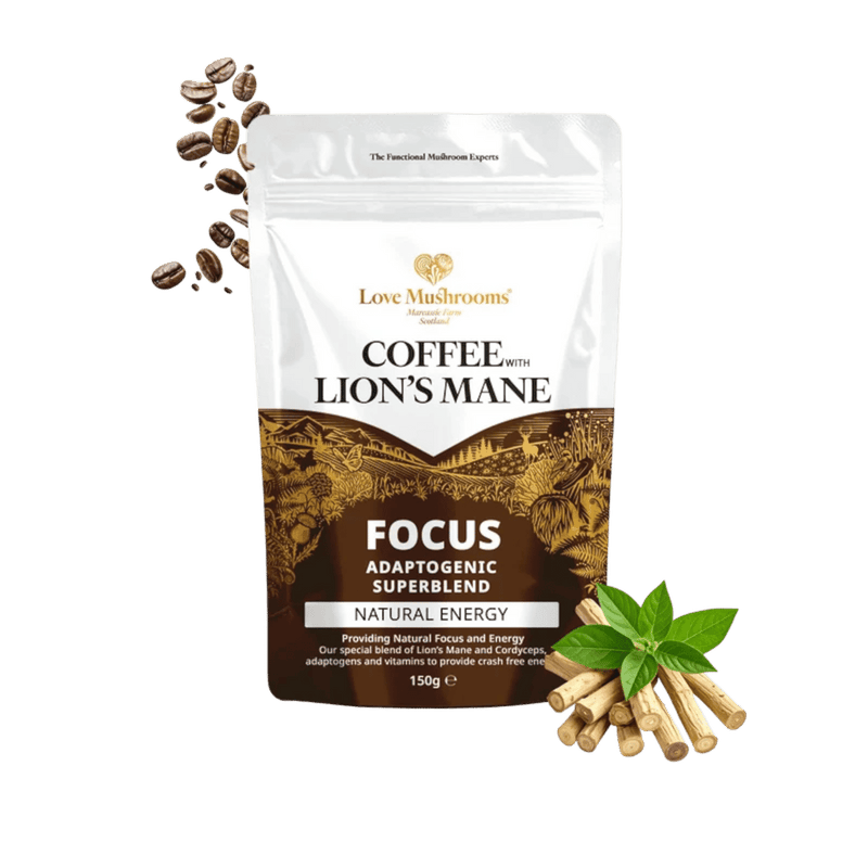 Love Mushrooms Coffee with Lion's Mane Focus Adaptogen Superblend 150g