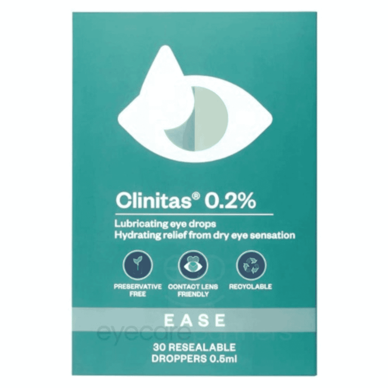 Clinitas 0.2% Lubricating Eye Drops 30 Resealable Droppers 0.5ml