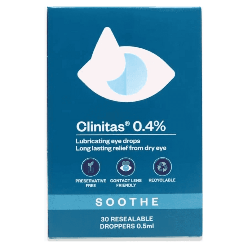 Clinitas 0.4% Soothe Hydrating and Lubricating Eye Drops 10ml