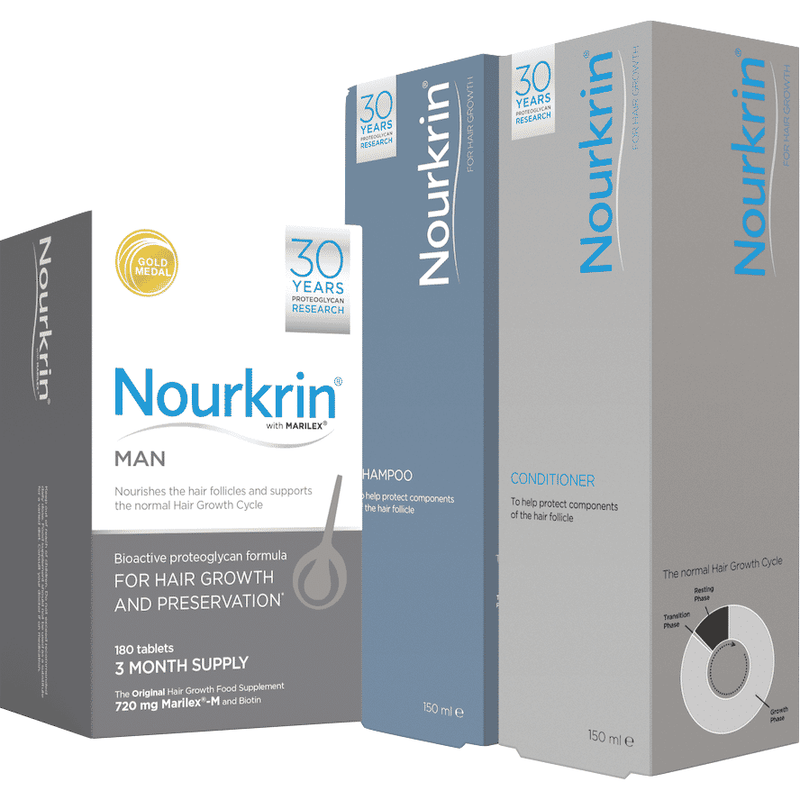 Nourkrin Man Value Pack 180's + Shampoo & Conditioner