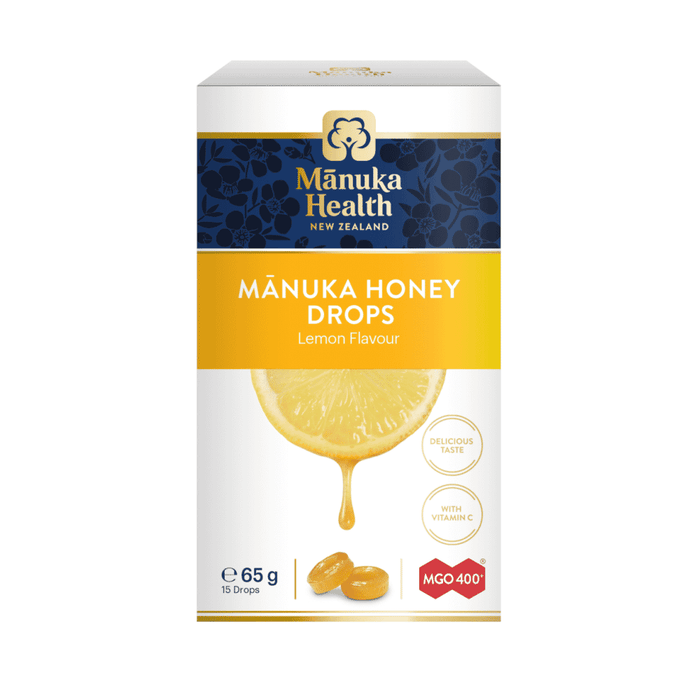Manuka Health Products Manuka Honey Drops Lemon Flavour MGO 400+  65g 15s