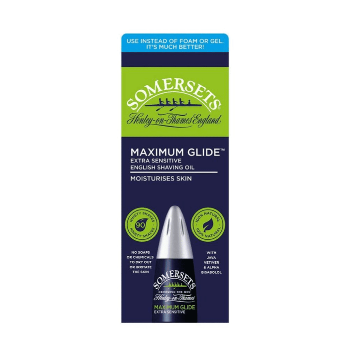 Somersets Maximum Glide Extra Sensitive English Shaving Oil (Green) 15ml