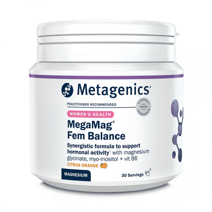 Metagenics MegaMag Fem Balance Citrus Orange 30 Servings (Formerly Nutri Adv. NUT-3369) - Dennis the Chemist