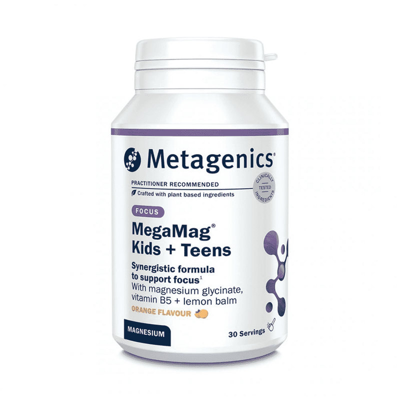 Metagenics MegaMag Kids + Teens Orange Flavour 30 Servings