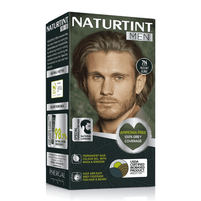 Naturtint MEN 7N Hazelnut Blonde Permanent Hair Colour Gel