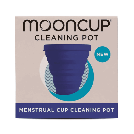 Mooncup menstrual cup cleaning pot with lid, small stainless steel container for hygienic storage and sterilization of menstrual cups