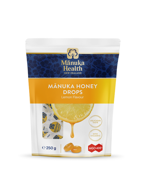 Manuka Health Products Manuka Honey Drops Lemon Flavour 250g 58's - Dennis the Chemist
