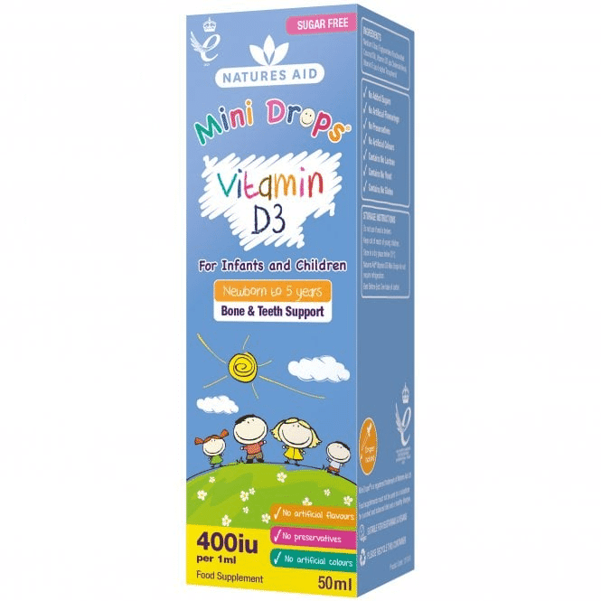 Natures Aid Mini Drops Vitamin D3 50ml