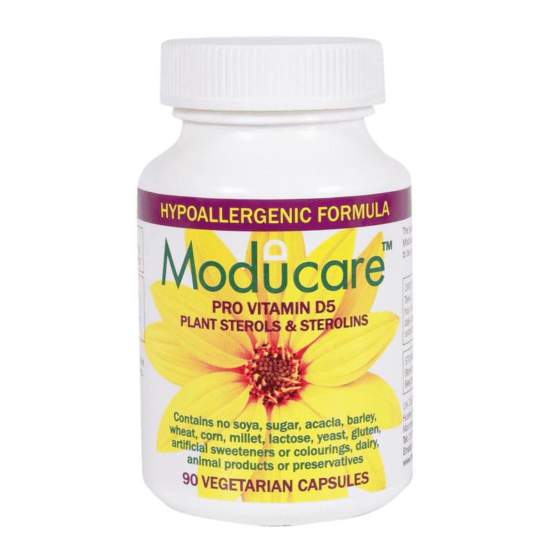 Huxley Europe Moducare Pro Vitamin D5 supplement box with 90 softgel capsules on a white background