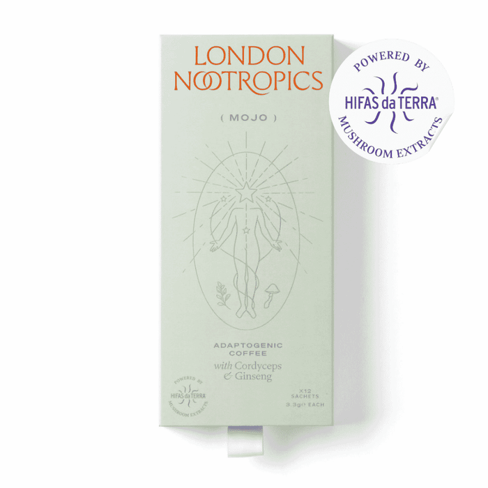 London Nootropics Mojo Adaptogenic Coffee with Cordyceps & Ginseng 12 Sachets