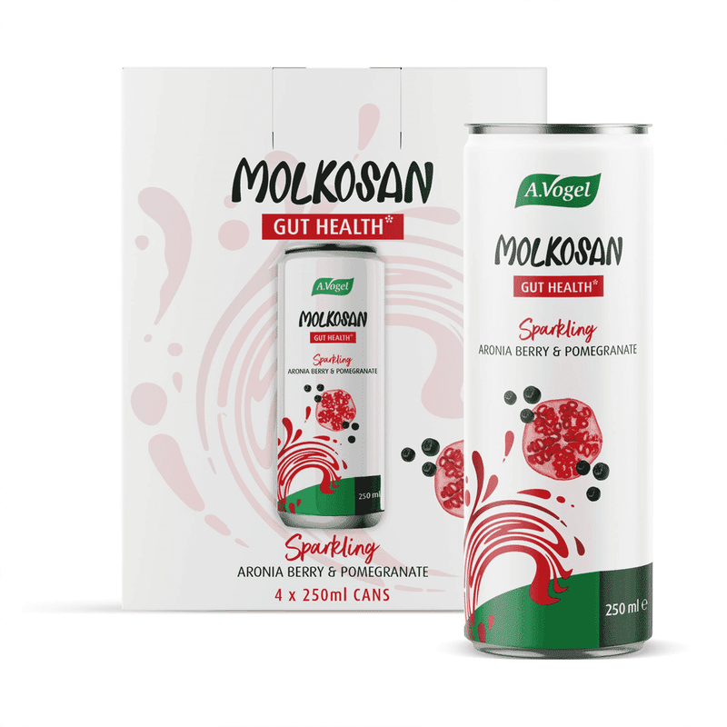 A Vogel (BioForce) Molkosan Gut Health Sparkling Aronia Berry & Pomegranate 4x250ml