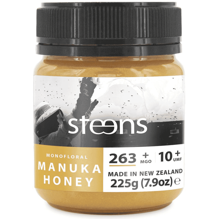 Steens Monofloral Manuka Honey 10+ UMF 263+ MGO 225g - Dennis the Chemist
