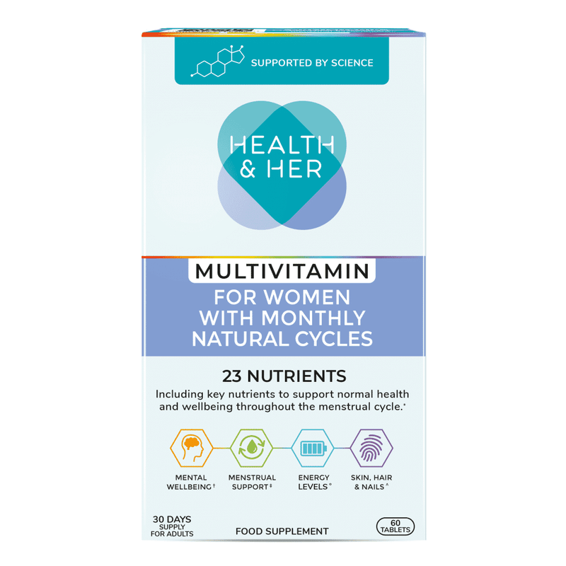 Health & Her Multivitamin for Women with Monthly Natural Cycles 60s