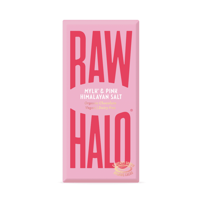 Raw Halo Mylk & Pink Himalayan Salt Organic Chocolate Vegan 70g