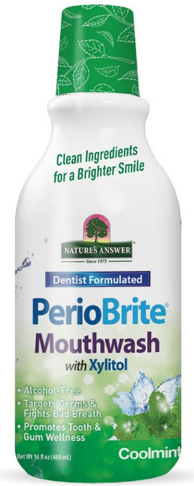 Nature's Answer PerioBrite Mouthwash with Xylitol (Alcohol Free) 480ml - Dennis the Chemist