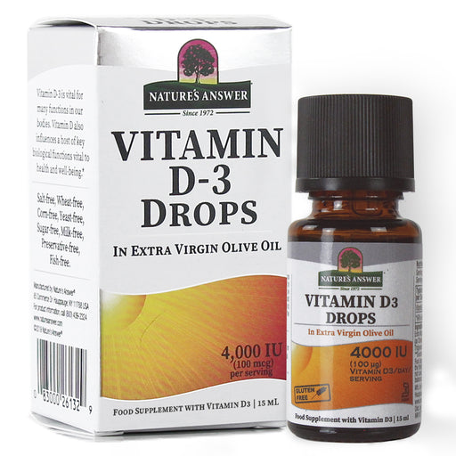 Nature's Answer Vitamin D-3 Drops 4,000iu 15ml - Dennis the Chemist