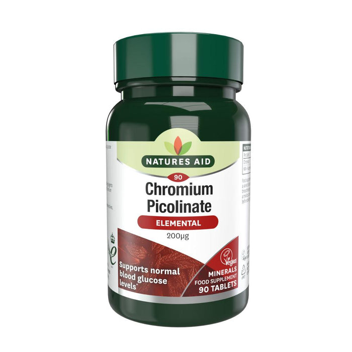 Natures Aid Chromium Picolinate (Elemental) 200µg 90's