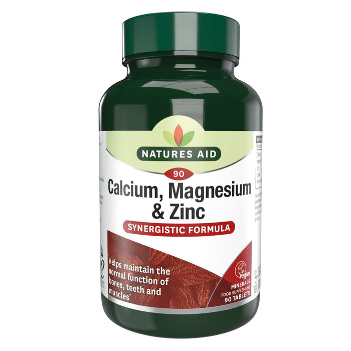Natures Aid Calcium, Magnesium & Zinc (Synergistic Formula) 90's