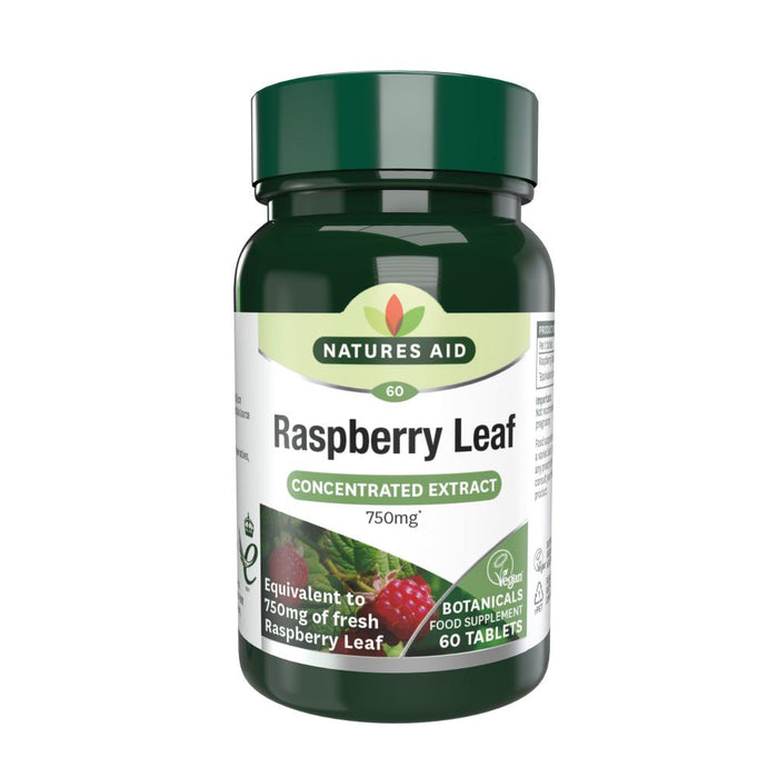 Natures Aid Raspberry Leaf (Concentrated Extract) 750mg 60's - Dennis the Chemist
