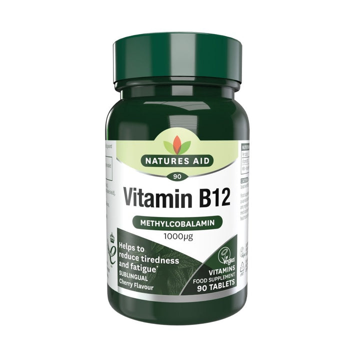 Natures Aid Vitamin B12 (Methylcobalamin) 1000µg 90's - Dennis the Chemist