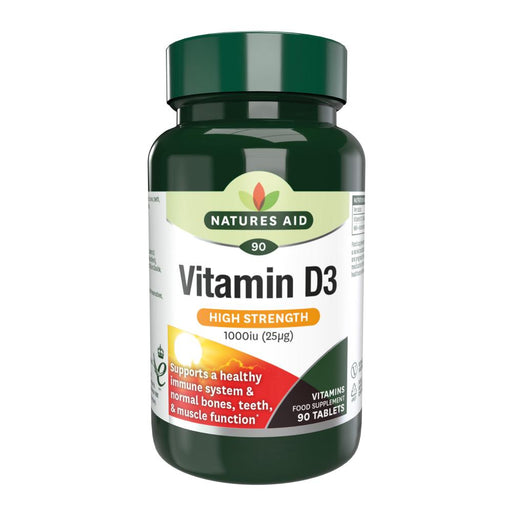 Natures Aid Vitamin D3 (High Strength) 1000iu 90's - Dennis the Chemist