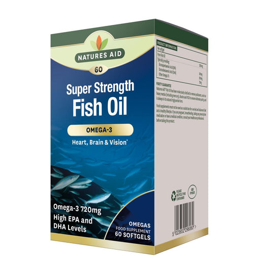 Natures Aid Super Strength Fish Oil (Omega-3) 60's - Dennis the Chemist