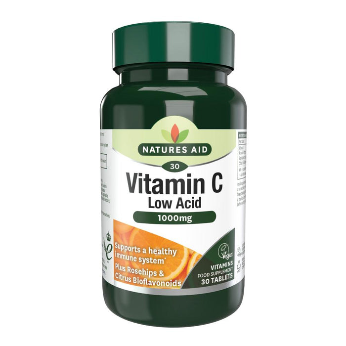 Natures Aid Vitamin C Low Acid (1000mg) 30's - Dennis the Chemist