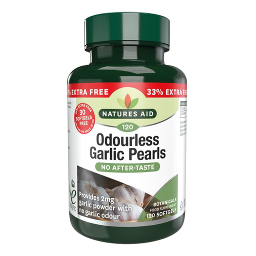 Natures Aid Odourless Garlic Pearls (No After-Taste) 120's - Dennis the Chemist