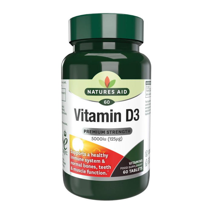 Natures Aid Vitamin D3 (Premium Strength) 5000iu 60's - Dennis the Chemist