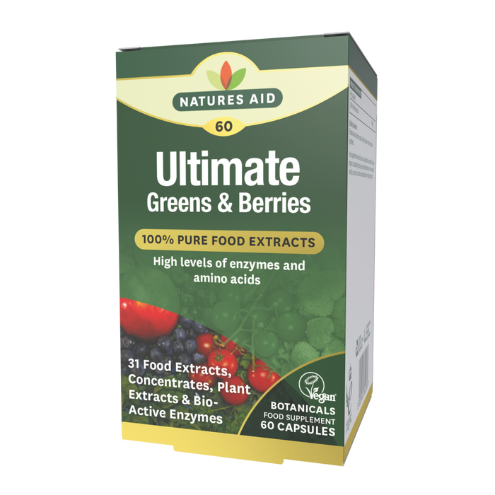 Natures Aid Ultimate Greens & Berries (100% Pure Food Extracts) 60's