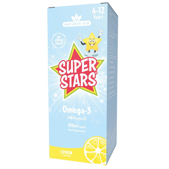 Natures Aid Super Stars Omega-3 Lemon Flavour 150ml - Dennis the Chemist