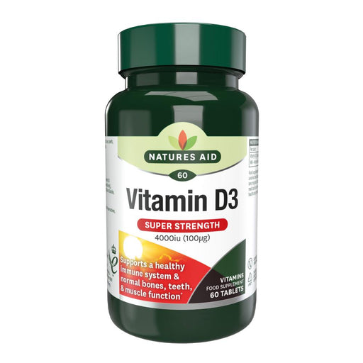 Natures Aid Vitamin D3 (Super Strength) 4000iu 60's - Dennis the Chemist