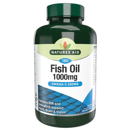 Natures Aid Fish Oil 1000mg (Omega-3 330mg) 180's - Dennis the Chemist