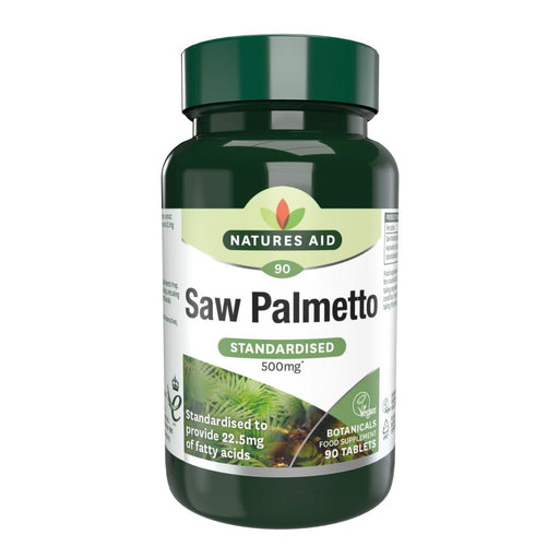 Natures Aid Saw Palmetto (Standardised) 500mg 90's - Dennis the Chemist