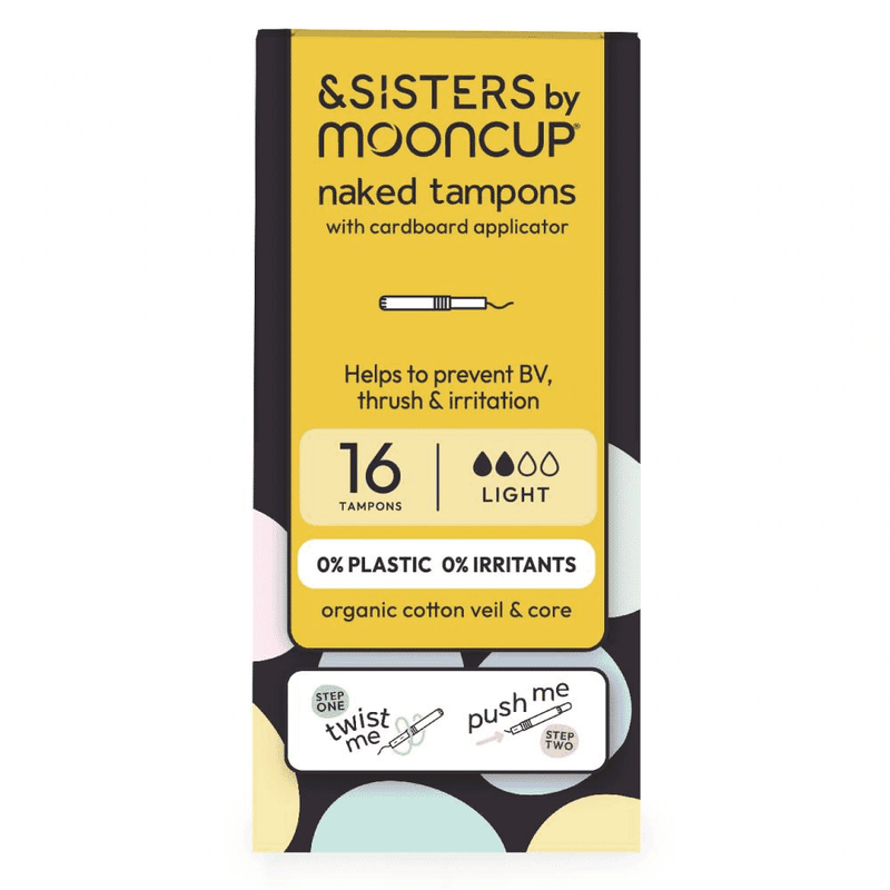 Mooncup Naked Tampons with Cardboard Applicator Light 16s