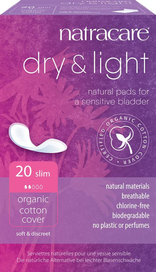 Natracare Dry & Light Natural Pads For A Sensitive Bladder 20s Slim - Dennis the Chemist