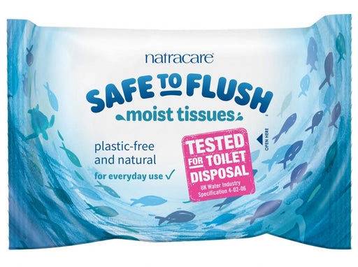 Natracare Safe to Flush Moist Tissues 30s - Dennis the Chemist