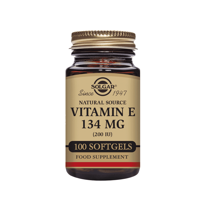 Solgar Natural Source Vitamin E 134mg (200iu) 100 Vegetable Softgels