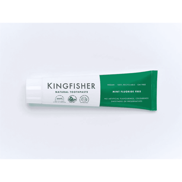 Kingfisher Natural Toothpaste Mint Fluoride Free 100ml (Dark Green)