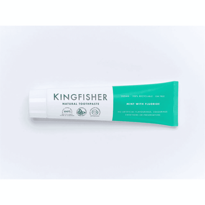Kingfisher Natural Toothpaste Mint with Fluoride 100ml (Light Green)
