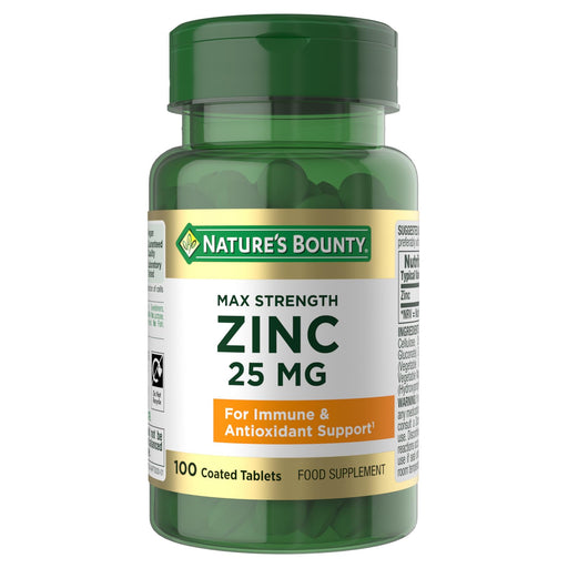 Nature's Bounty Max Strength Zinc 25mg 100s - Dennis the Chemist