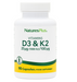 Nature's Plus Vitamins D3 & K2 25ug (1000iu) / 100ug 90s - Dennis the Chemist