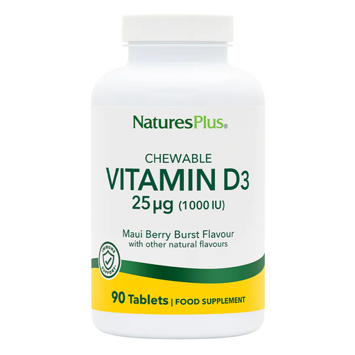 Nature's Plus Chewable Vitamin D3 25ug (1000 IU) 90's - Dennis the Chemist