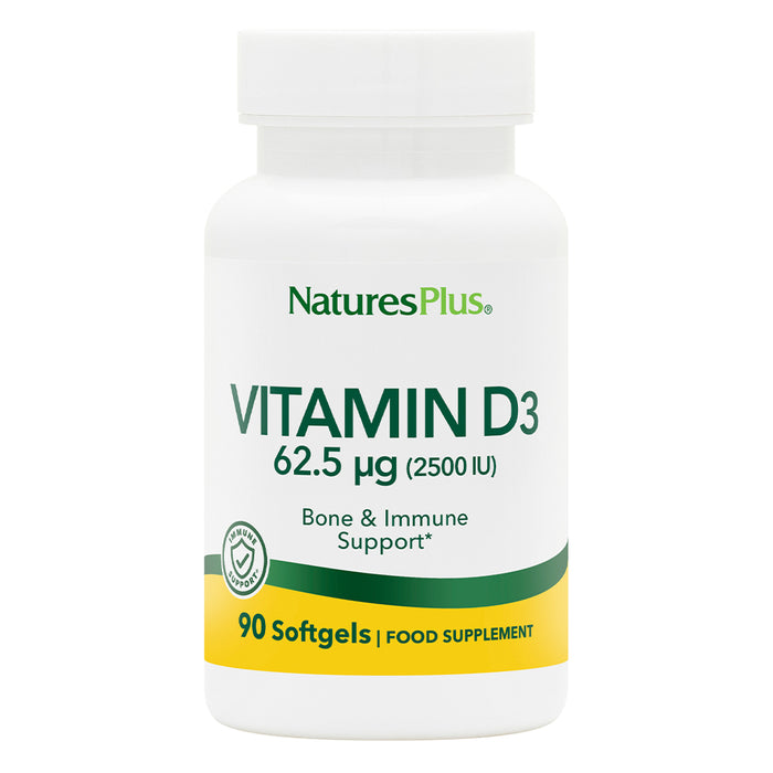 Nature's Plus Vitamin D3 62.5ug (2500iu) 90s