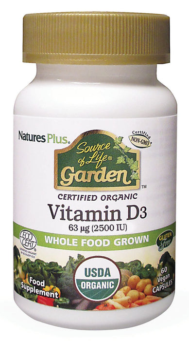 Nature's Plus Source of Life Garden Vitamin D3 63ug (2500iu) 60s
