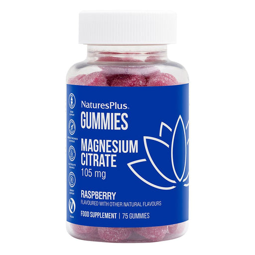 Nature's Plus Gummies Magnesium Citrate 105mg Raspberry 75's - Dennis the Chemist