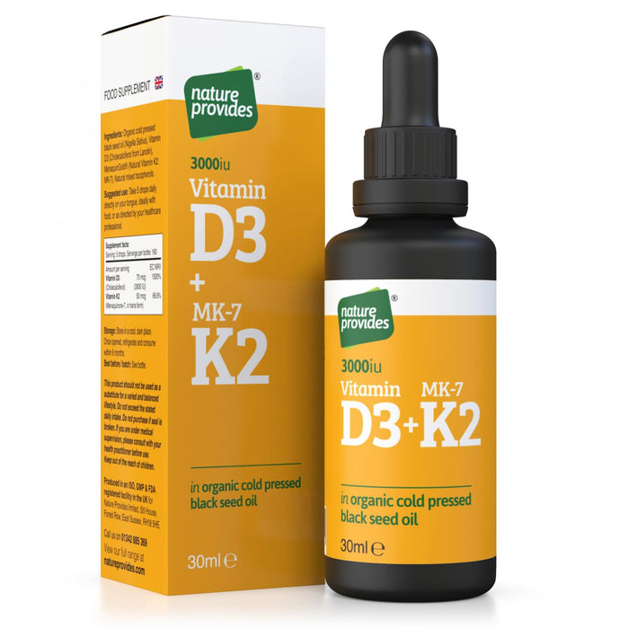 Nature Provides Vitamin D3 + MK-7 K2 30ml - Dennis the Chemist