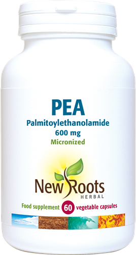 New Roots Herbal PEA 600 mg micronized food supplement, 60 vegetable capsules for health support
