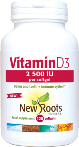 New Roots Herbal Vitamin D3 2500iu 120's - Dennis the Chemist