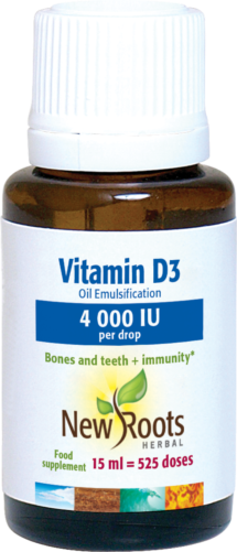New Roots Herbal Vitamin D3 4000iu Liquid 15ml - Dennis the Chemist